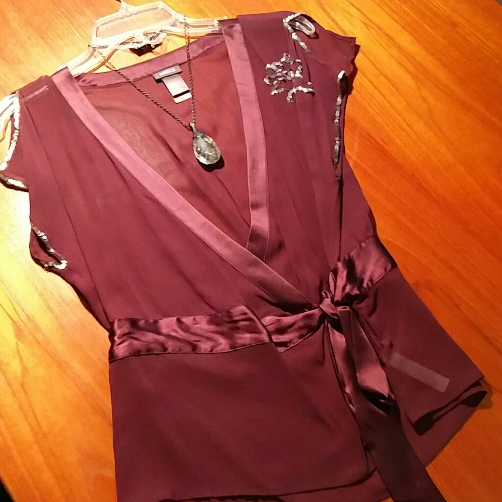 Mexx silk chiffon sleeveless wrap sz 12